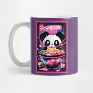 Anime Cute Panda eating Ramen | Cute Anime Panda Kawaii Design Mug